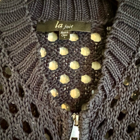 La Joie Crochet Stitch Bomber Jacket - Picture 6 of 8